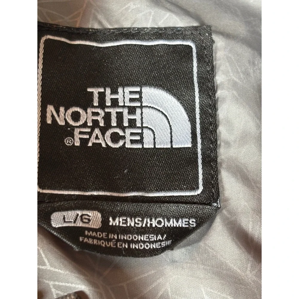 The‎ North Face Puffer Jacket Gray Silver Men's Size Large Insulated Full Zip